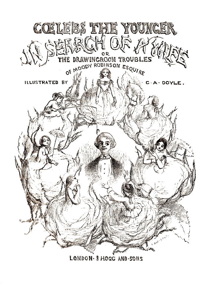 Charles Doyle's frontispiece for Coelebs the Younger in Search of a Wife